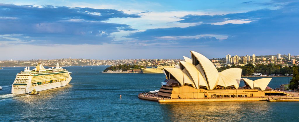 sydney harbor, with tour boat