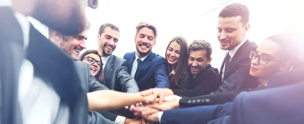 business people in a group together
