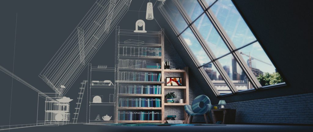 Inside of house developed digitally
