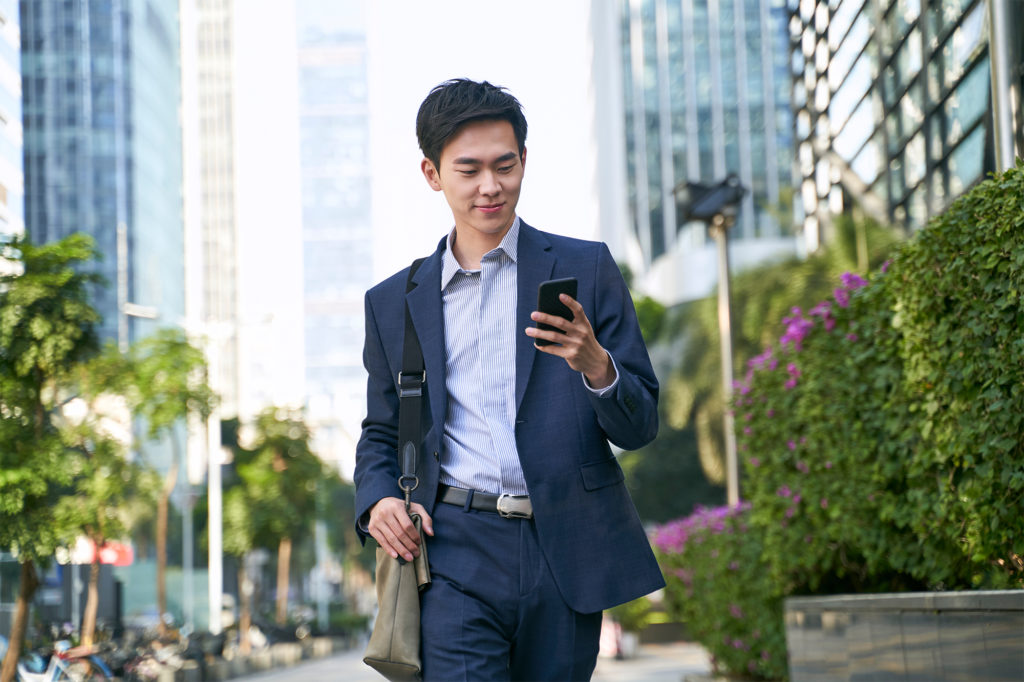 business man managing payment approvals