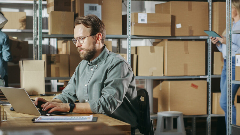 man learning about swift codes and routing numbers